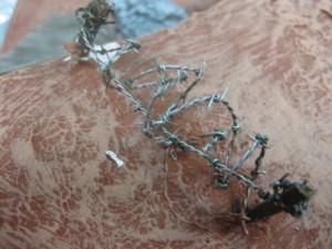 Nice Barbed-wire detail on the same sci-fi terrain as above