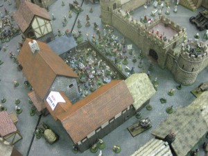 This whole table was full of nicely painted figures to showcase this companies resin terrain